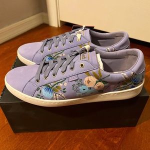 Keds x Rifle Paper Co. Ace Botanica Lavender leather floral sneakers, size 9 NWT